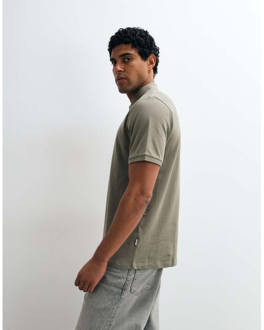 Jack & Jones Green Pique Polo for men