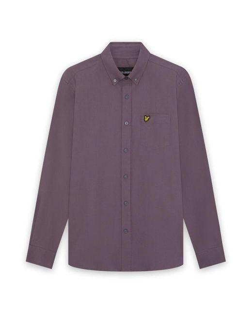 Lyle & Scott Purple Ls Woven Shirts Plain Oxford Shirt for men