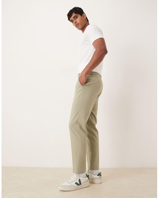 ASOS Natural Tapered Suit Pants for men