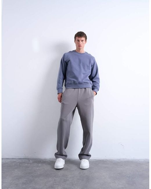 Topman Metallic Straight Leg Sweatpants for men