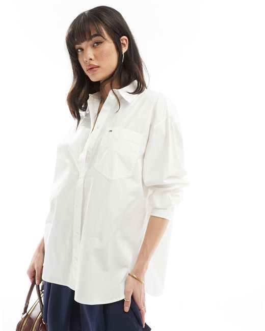 Tommy Hilfiger White Essential Oversized Shirt