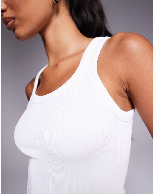 4505 Purple Seamless Rib Scoop Neck Active Vest