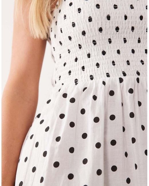 JDY Petite White Sleeveless Smock Midi Dress With Shirring