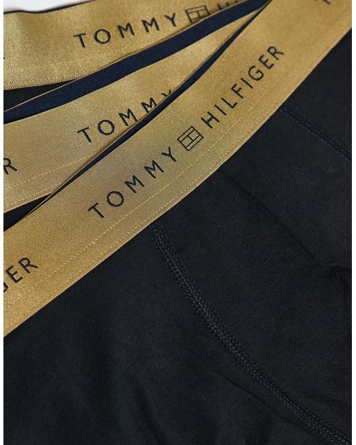 Tommy Hilfiger – signature – 3er-pack basic-unterhosen aus baumwolle in Black für Herren