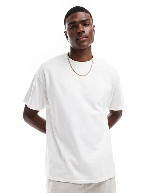 T-shirt oversize à imprimé fleuri au dos ASOS pour homme en coloris White