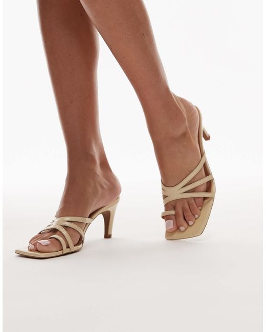 TOPSHOP White Premium – ida – riemchen-sandaletten aus echtleder