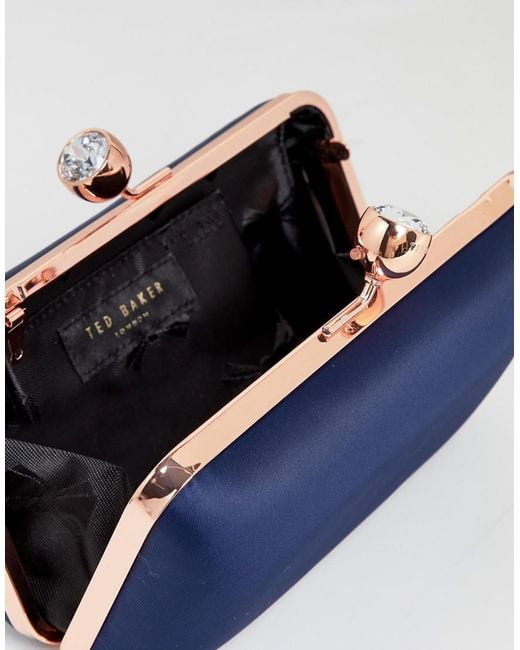 Ted Baker Crystal Bobble Clutch Bag in Blue Lyst