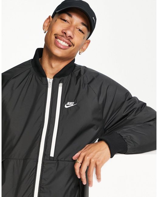 Nike Legacy Therma-fit Reversible Padded Bomber Jacket in Black for Men |  Lyst UK