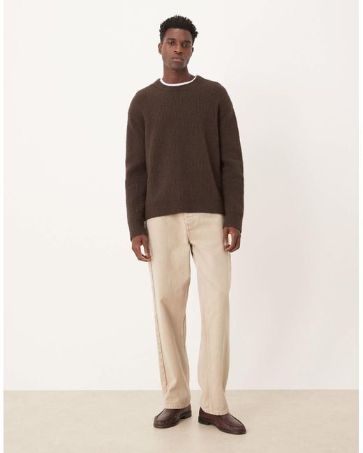 ARKET Brown Wide Rib Knitted Jumper for men