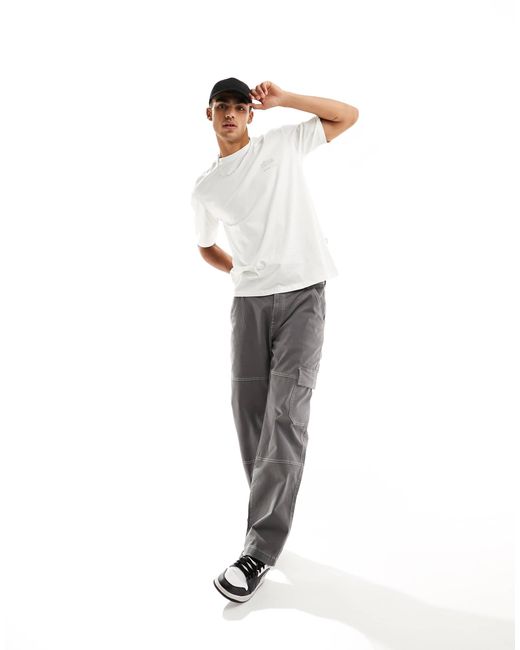 SELECTED Gray X The National Gallery Oversize T-shirt With Art Back Print for men
