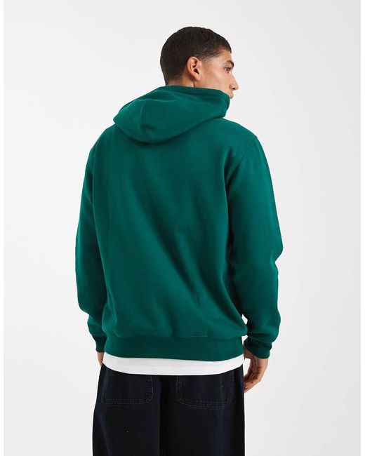 Adidas Originals Green Trefoil Essentials Loose Hoodie for men