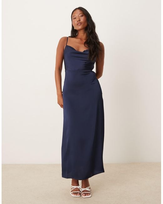 vila bridesmaid dresses Berylove Women Fuchsia Bridesmaid Dress with Lace-up Back A Line Wedding Guest Dress with Slit, Fuchsia / US22W