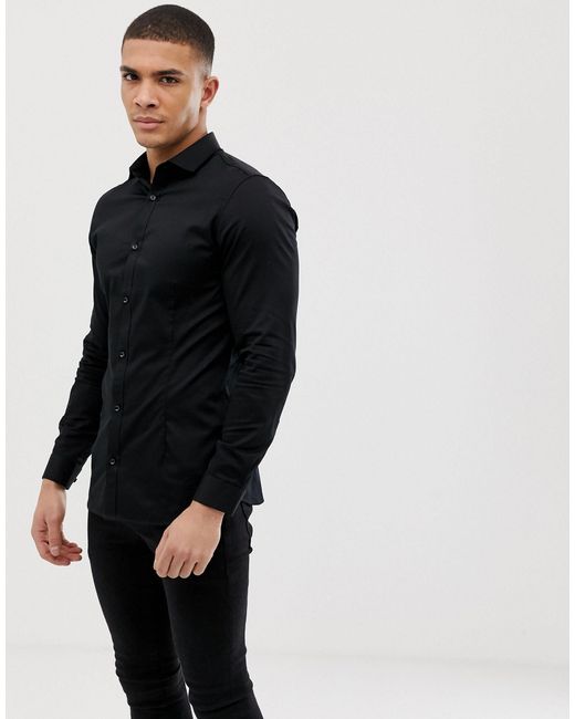 Premium - chemise habillée stretch ultra ajustée Jean Jack & Jones pour  homme en coloris Noir | Lyst
