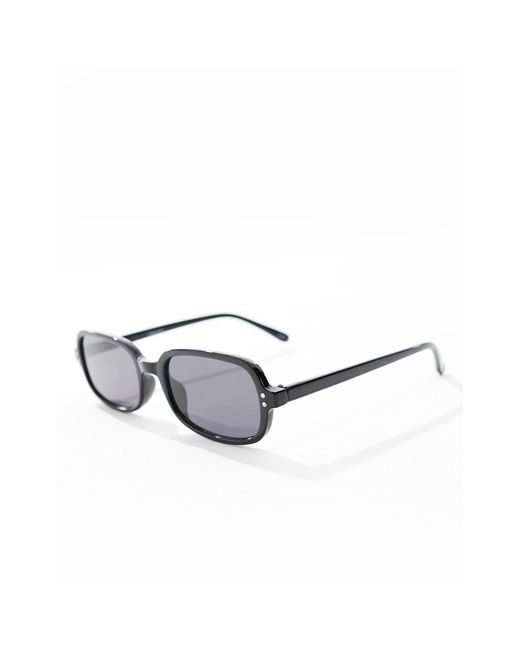 ASOS Brown Retro Frame Square Sunglasses With Smoke Lens for men