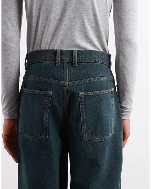 Collusion White Antifit Mid Rise Jeans for men
