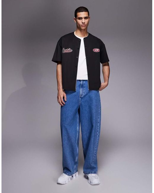 Courtside Gray Boxy Baseball Jersey for men