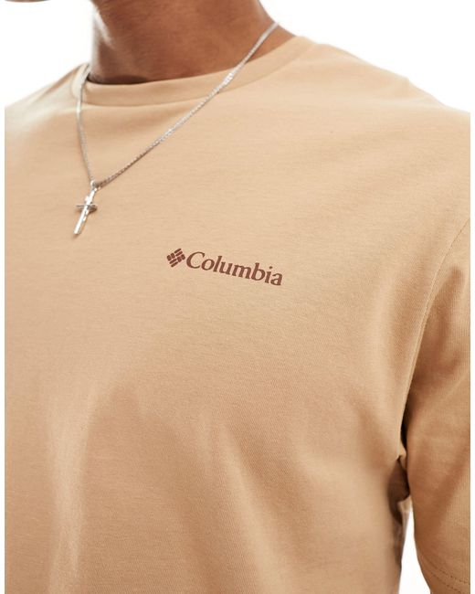 Columbia White North Cascades Back Print T-shirt for men