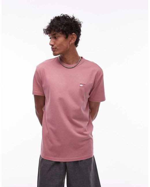 Tommy Hilfiger Pink Tonal Badge T-shirt for men