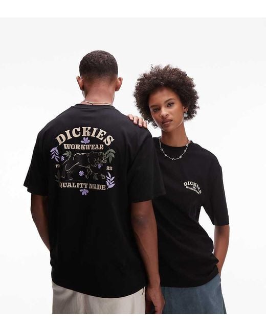 Camiseta Negra Con Estampado Gráfico Animal Trasero Lucasville Exclusiva En Asos De Dickies de color Black