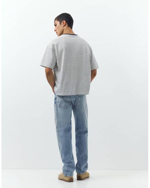 Pull&Bear Blue Straight-leg Vintage Jeans for men