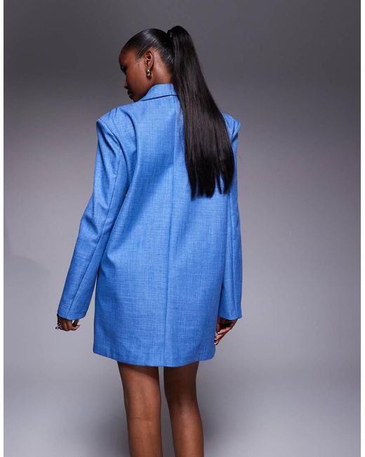 ASOS Blue Tailored Oversized Blazer Dress