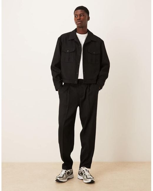 ASOS Black Smart Shacket for men