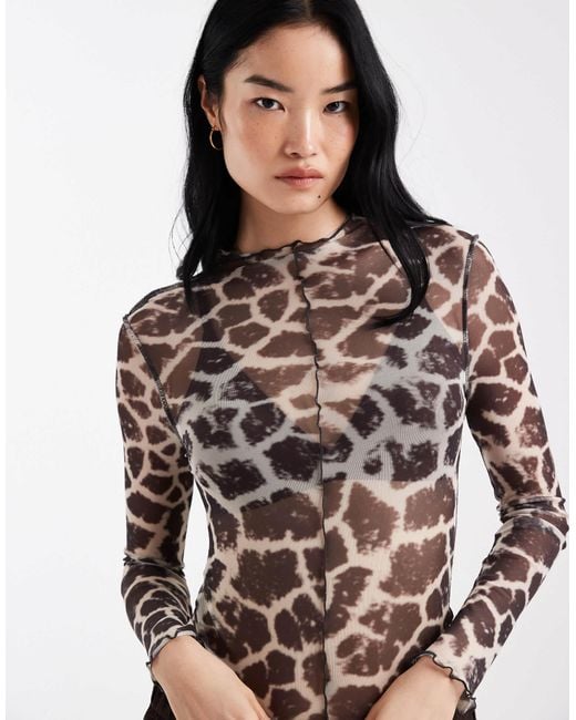ASOS Brown Long Sleeve Top
