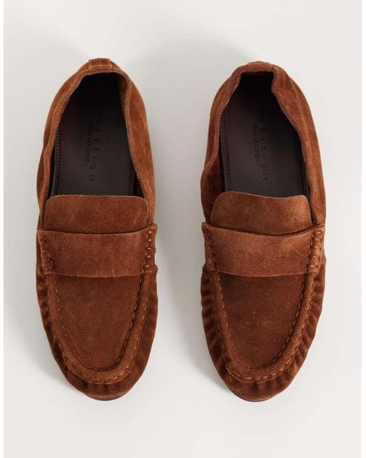 ASOS Brown Marlowe Softie Ruched Loafers