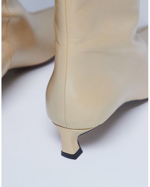 TOPSHOP White – sophie – premium – kniehohe lederstiefel