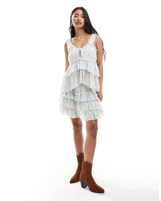 Miss Selfridge White Mix Match Print Top