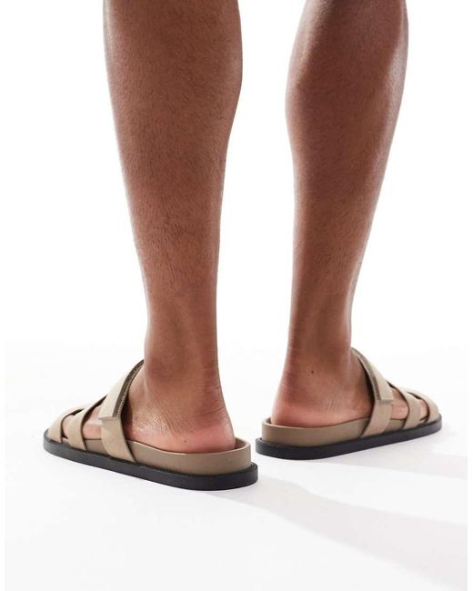 SEQWL Brown Sandals With Straps for men