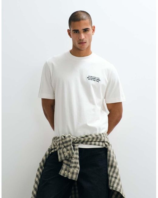 Abercrombie & Fitch White Lemon Back Graphic T-Shirt for men
