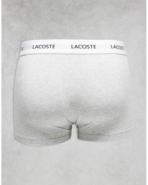 Lacoste Black 3 Pack Trunks for men