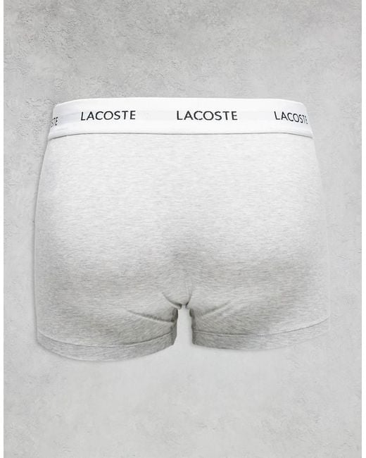 Lacoste Black 3 Pack Trunks for men
