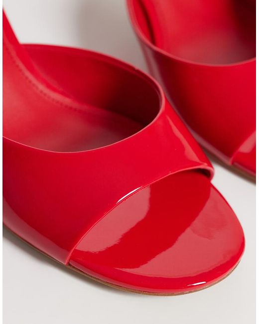 Mango Red Heeled Mule