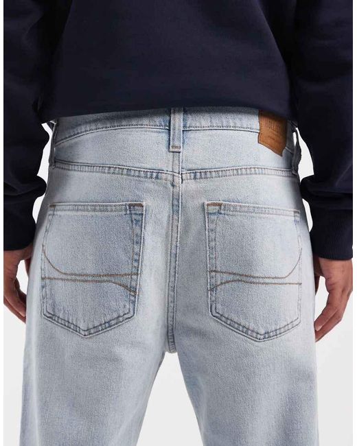 Hollister Blue Loose 5 Pocket Jeans for men