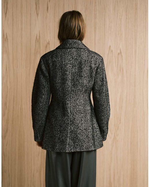 ASOS Gray Formal Sculpted Short Coat