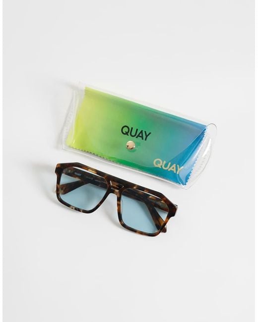 Quay Brown Quay Soundcheck Large Aviator Sunglasses