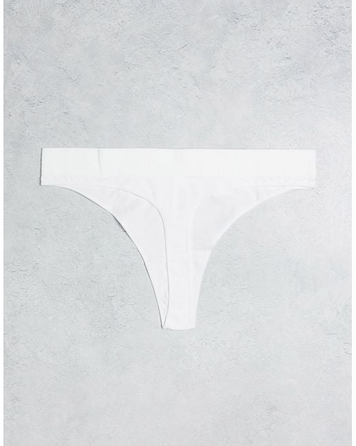Weekday White Cat Seamless 3 Pack Lingerie Thongs