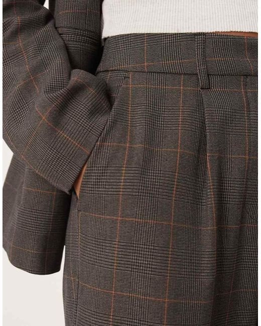 Vila Natural Pleated Wide Leg Tailored Trousers Co-Ord