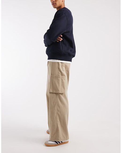 ASOS Blue Loose Pull On Cargos for men