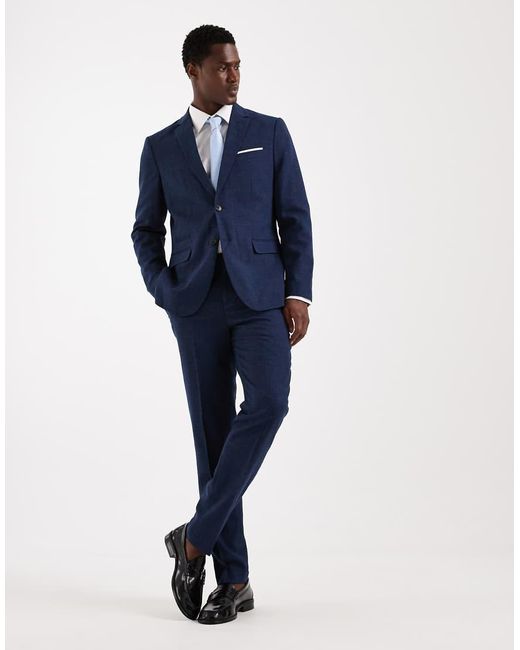 SELECTED Slim-Fit Blazer in het Blue voor heren