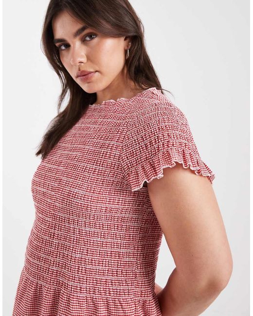 ONLY Pink Ruched Detail Boatneck Top