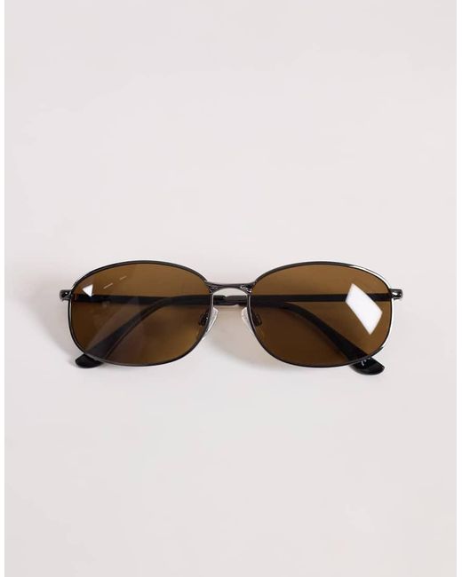 ASOS Natural Metal Sunglasses for men