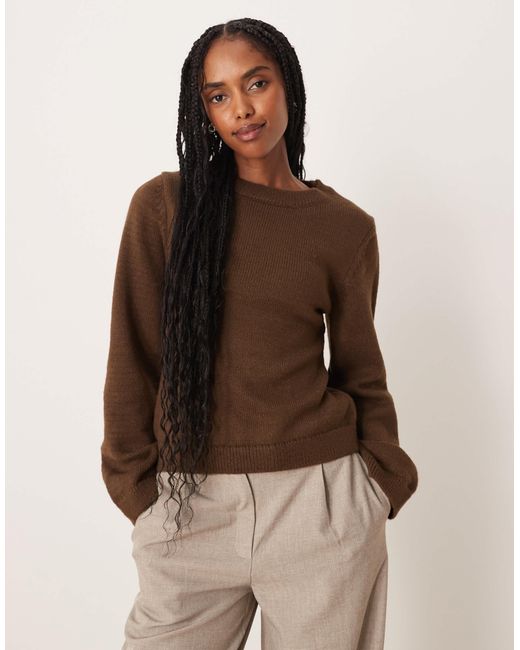 Pull ras ASOS en coloris Brown