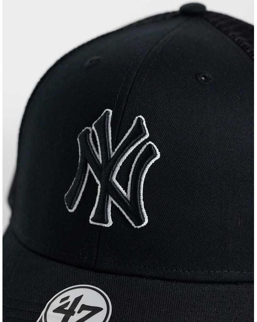 '47 Blue Ny Yankees Outline Logo Trucker Cap