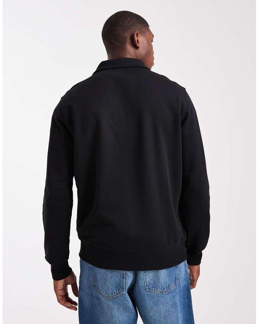 Levi's Blue Original Hallmark Logo 1/4 Zip Sweatshirt for men