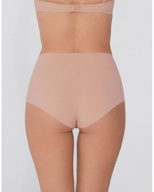 Tezenis Brown High-Waist Laser-Cut French Knickers