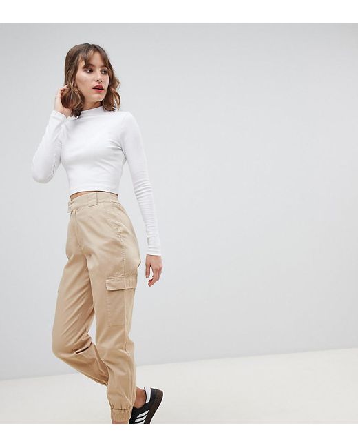Stradivarius Cargo Pant With Belt in Natural | Lyst Canada