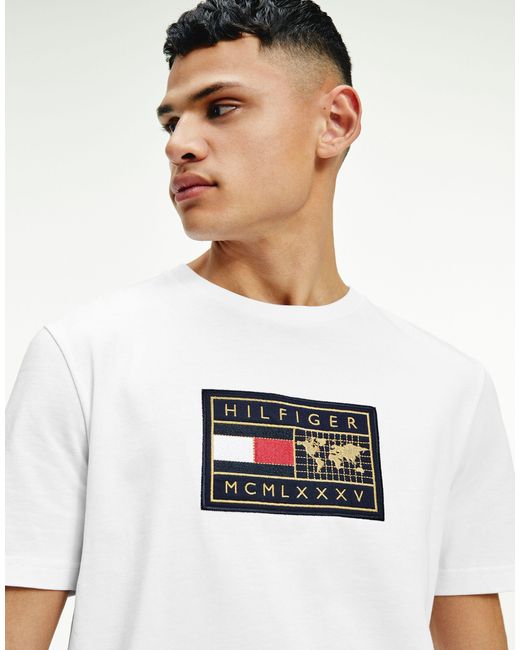 camiseta blanca hombre tommy hilfiger